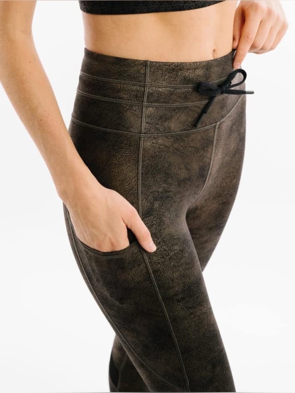 ZYIA Distressed Copper Drawstring Luxe with pockets